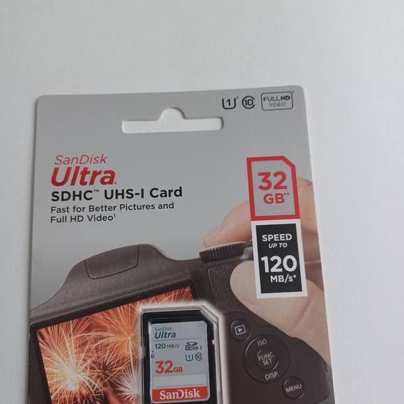 SanDisk 32GB NEW Ultra Class 10 SDHC UHS-I Memory Card -Speeds Up to 120MB/s - Picture 5 of 8